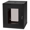 StalFlex - RC19-12U-450GB - Rack Cabinet 19" 12U, 450mm, Glass Door, Black